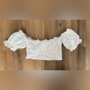 Showpo - Embroidered Floral Crop Top - Size 4